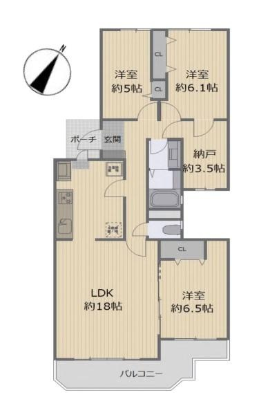 メゾン横浜能見台Ｂ棟の間取り