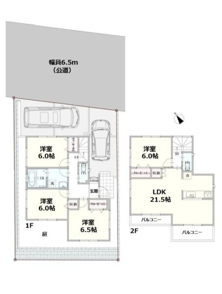 横浜市磯子区杉田８丁目の中古一戸建の間取り