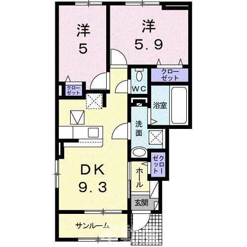 ベラ　ルーチェ　Ｃの間取り