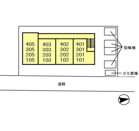 ナチュール浜田山の区画図