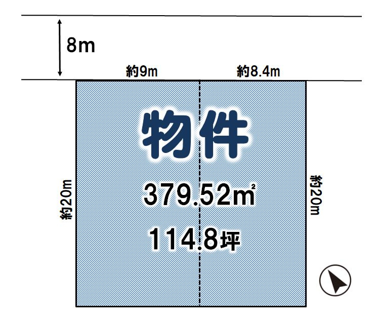 小山市城東3丁目の土地図