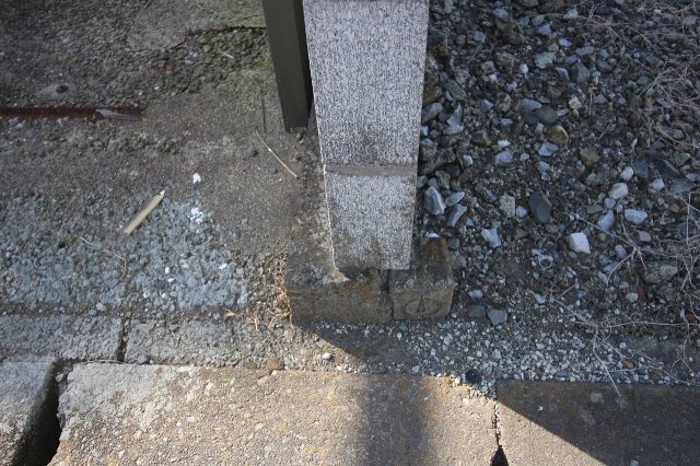 小山市城東3丁目の外観|西側隣地との境界（2026年2月撮影）