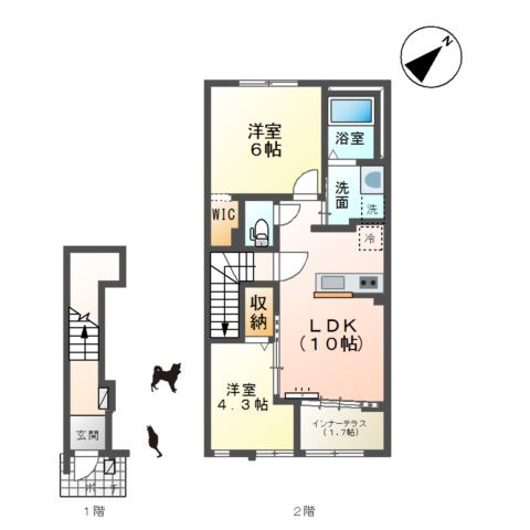 ソレイユ　メイの間取り