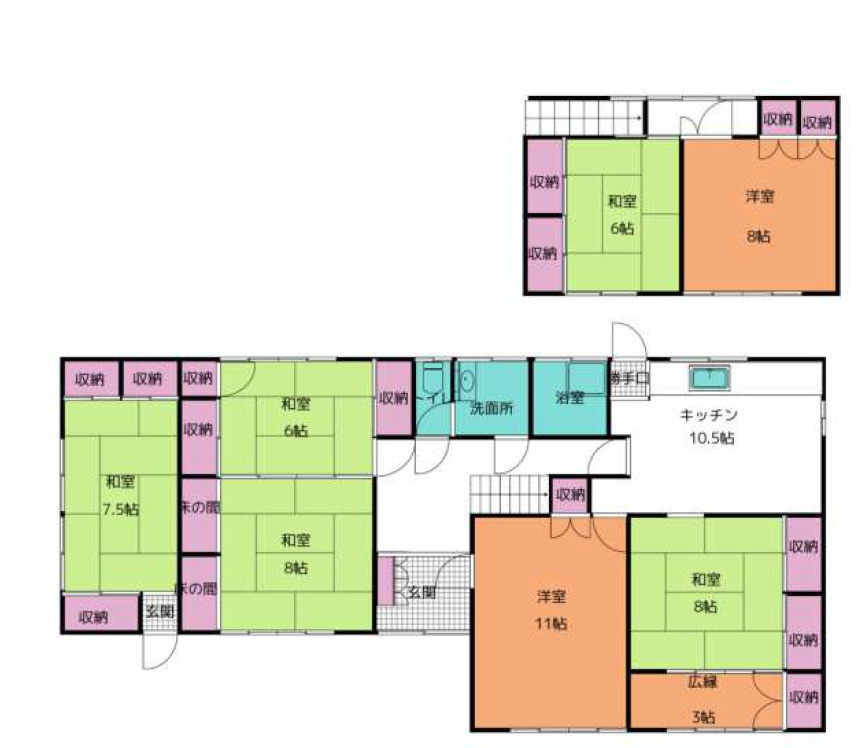 垣生2丁目　中古住宅の間取り
