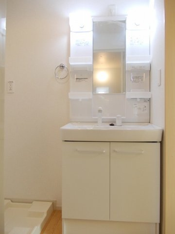 スペースが確保できる洗面所です