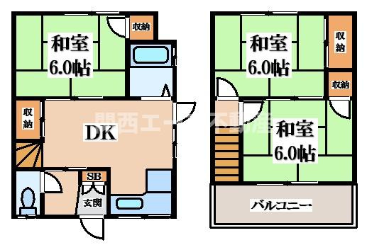 【間取り】 | 河内町貸家