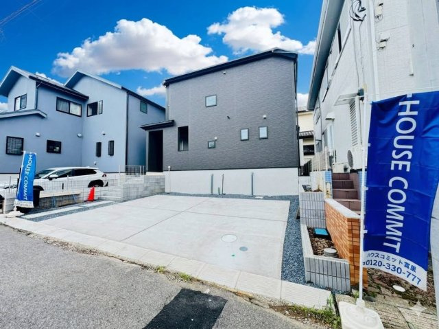 旭が丘二丁目　新築戸建の前面道路含む現地写真