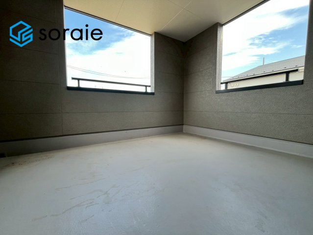 川越市下小坂　全5棟　新築戸建　リーブルガーデンのバルコニー|4/18撮影