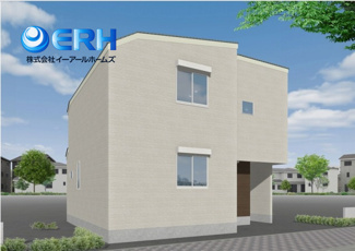【完成予想図】 | 中央区籠池通2丁目新築戸建 | 白を基調としたおちついた外観です