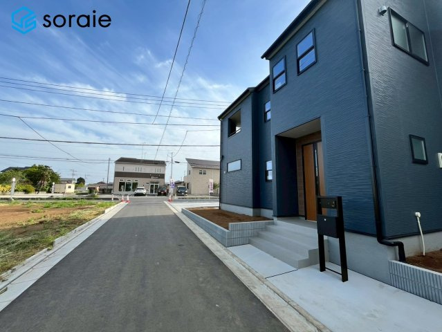 川越市下小坂　全5棟　新築戸建　リーブルガーデンの前面道路含む現地写真|4/19撮影