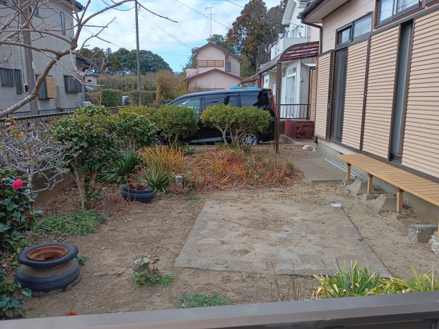 山武市富口　中古戸建の庭|お庭の付いた物件です