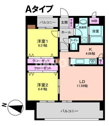 パークプレイス大手門の間取り