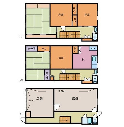 大阪市旭区千林2丁目　戸建の間取り