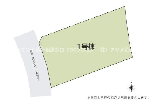 南アルプス市下宮地の新築一戸建の区画図