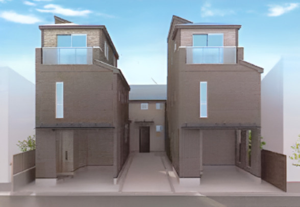 中野区沼袋2丁目　太陽光パネル設置　低炭素住宅　全3棟の画像