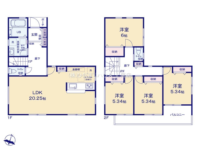 西区西新井　新築戸建　リーブルガーデン01の区画図