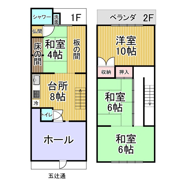 上京区 西柳町　中古戸建の間取り