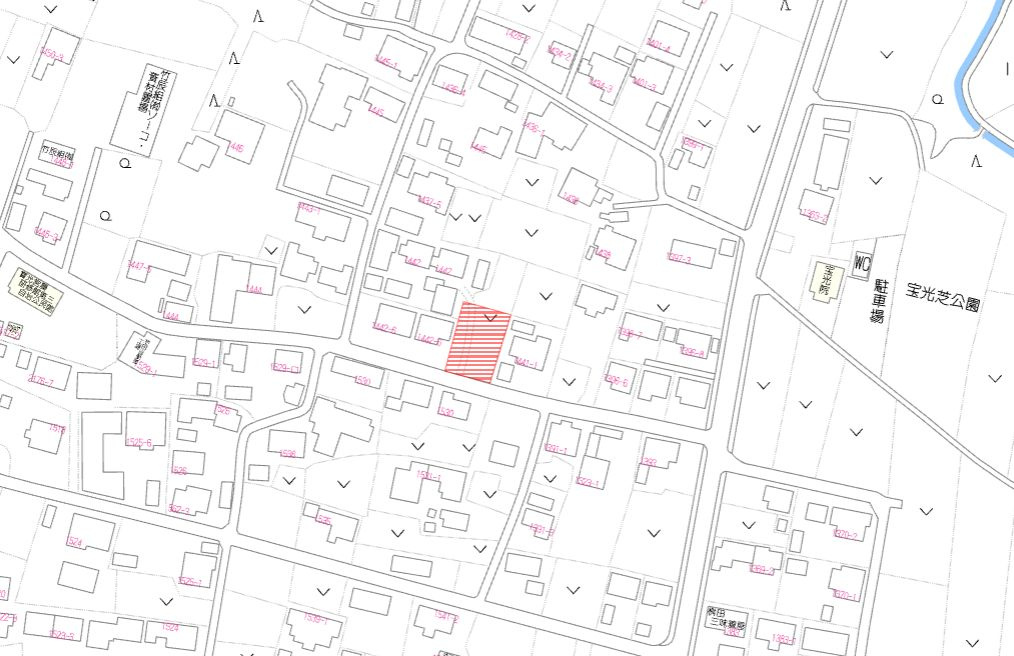 都城市高城町大井手の売地の土地図