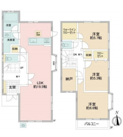 さいたま市見沼区大字中川　中古一戸建ての間取り|さいたま市見沼区大字中川　中古一戸建て、3LDK、土地面積147m2、建物面積98.54m2