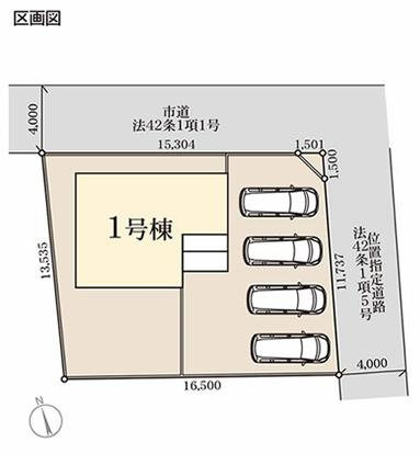 第3土浦市並木　新築戸建の区画図