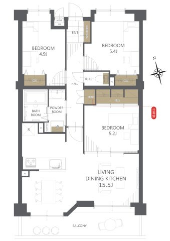 【間取り】コアマンション和白丘ネクステージA棟 