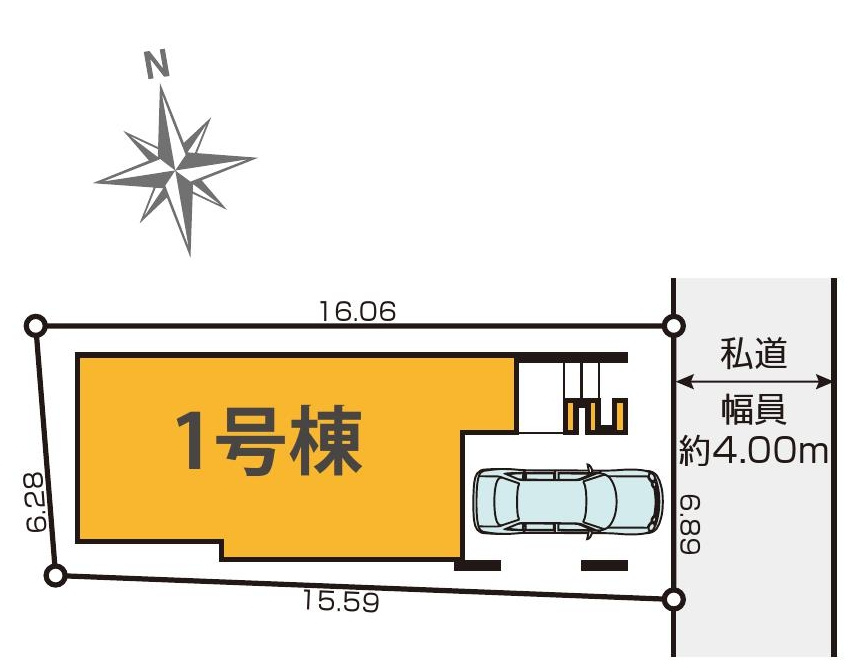 西東京市田無町6丁目　新築一戸建　西武新宿線　田無の区画図