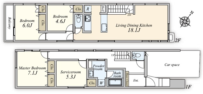 【間取り】 | 阿佐谷北１丁目　新築分譲住宅（全４棟）