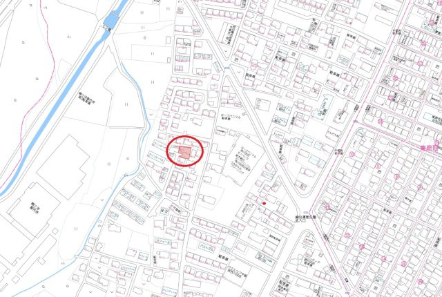 宇都宮市西川田町　土地の地図