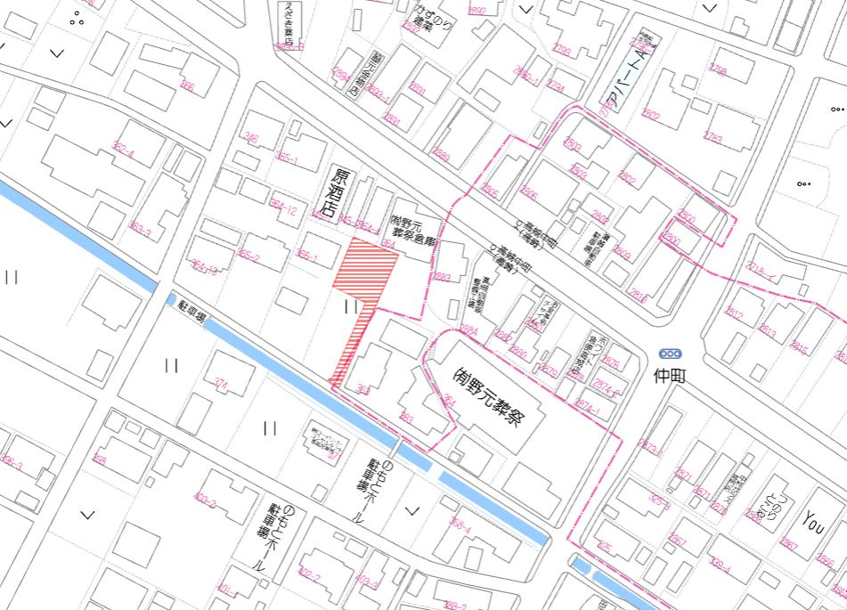 都城市高城町穂満坊の売地の土地図