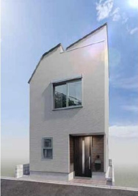 【完成予想図】 | 葛飾区堀切4丁目新築分譲住宅 | 外観パース