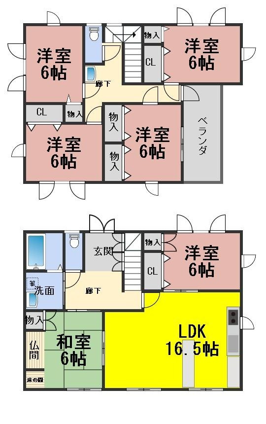 ６５９０６　本巣市上真桑中古戸建ての間取り