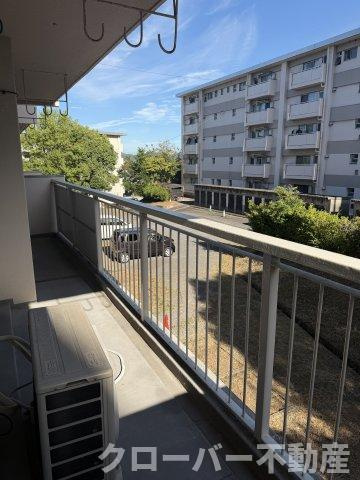 京都東山４０６棟のバルコニー