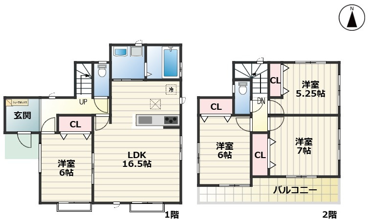 港区名四町｜名古屋市の戸建ならホームアップの間取り