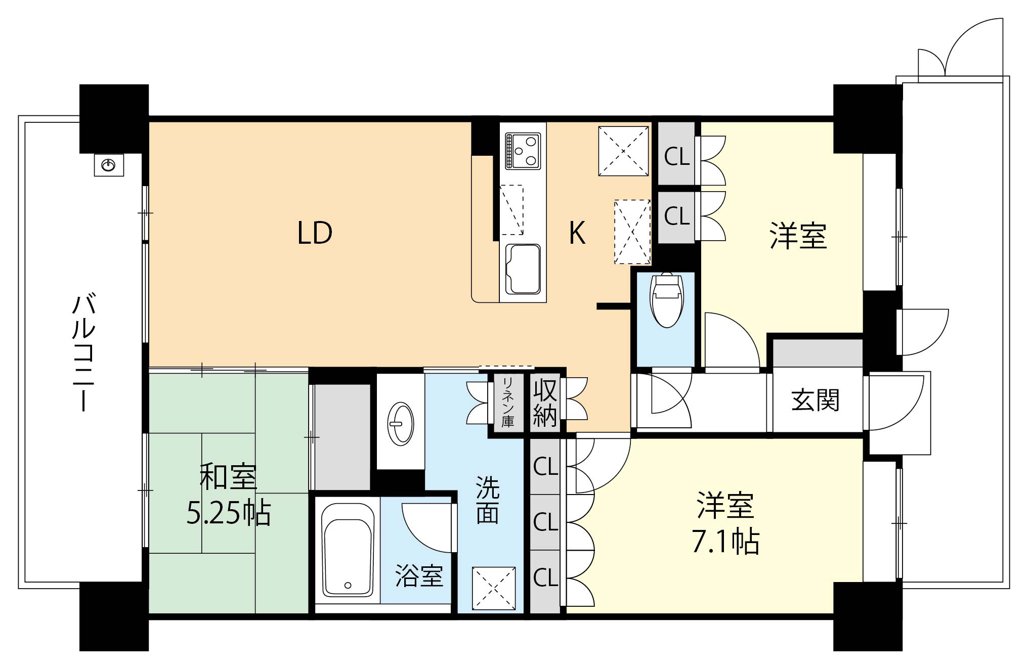 エンブルソレア今泉小前の間取り