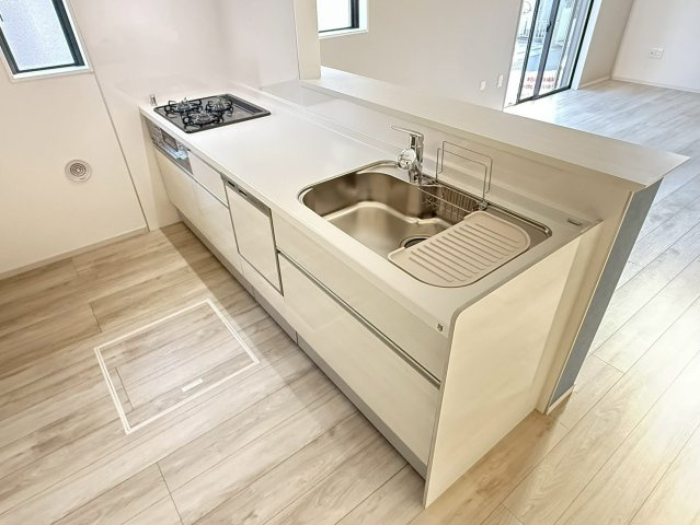 川越市むさし野1期　新築一戸建て　1号棟のキッチン|使いやすいキッチンです