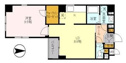 【間取り】 | 【グローセインゼル湯島】48.29㎡１LDK