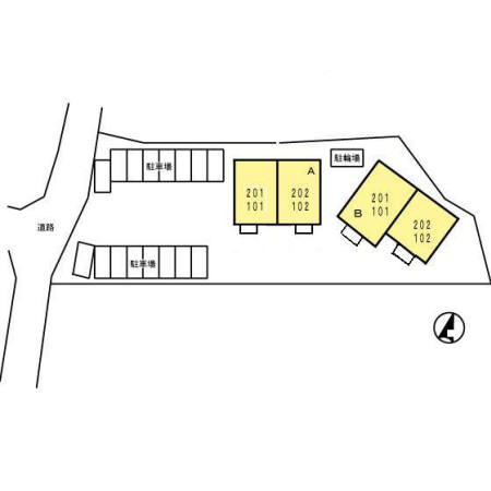 Notre Maison Ⅰ･Ⅱ　Ⅰの区画図