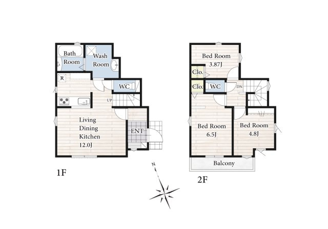 【間取り】 | 陽の光をたっぷりと浴びながら気持ち良く生活が出来ます。夢のマイホーム、夢ではなく実現出来ます！見学・ご相談等、お気軽にご連絡下さい。