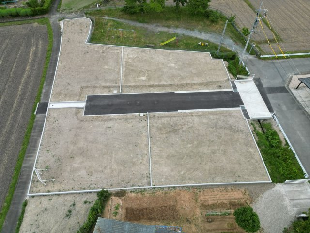 壱町原４号地の外観|ドローン撮影（北側より）