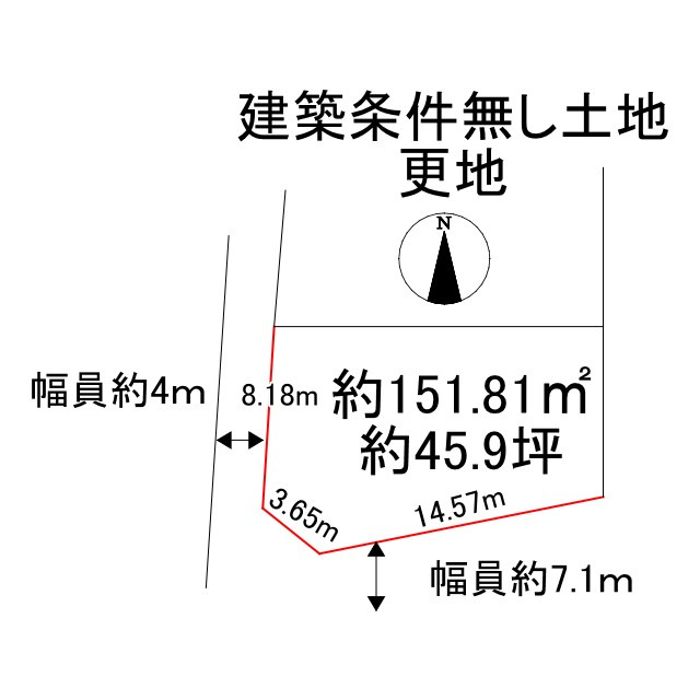 上賀茂前田町 建築条件無し 土地の土地図