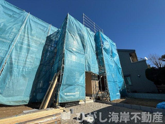 平塚市大神4丁目  新築戸建　全２棟の外観|1月23日撮影　建築中　現地外観