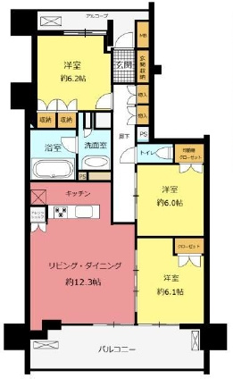 【間取り】 | ライオンズ上福岡ステーションレジデンス | ３LDK