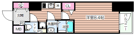 【間取り】 | プレサンス北浜レガーロ