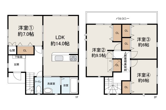 堺市中区東山　中古戸建の間取り