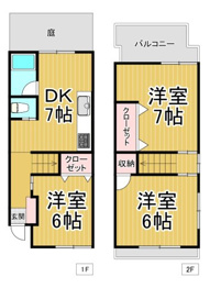 上大市3丁目テラスハウスの間取り