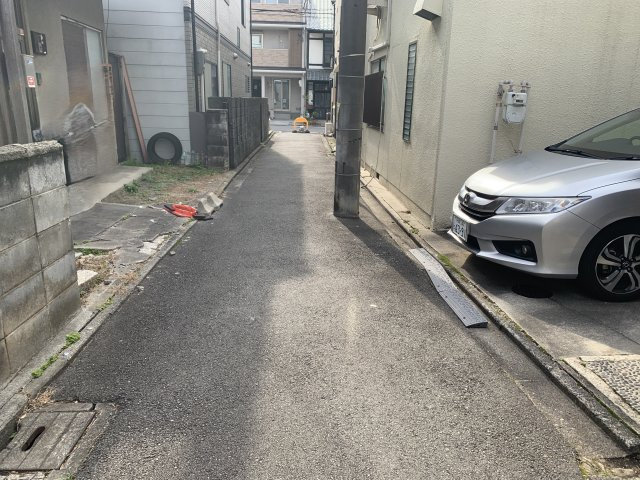 京都市北区紫野宮東町　建築条件無し売土地の前面道路含む現地写真