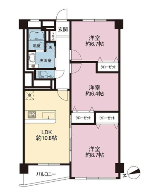 弘明寺パークハイツの間取り|2025年10月末日新規リノベーション済みのお部屋です。