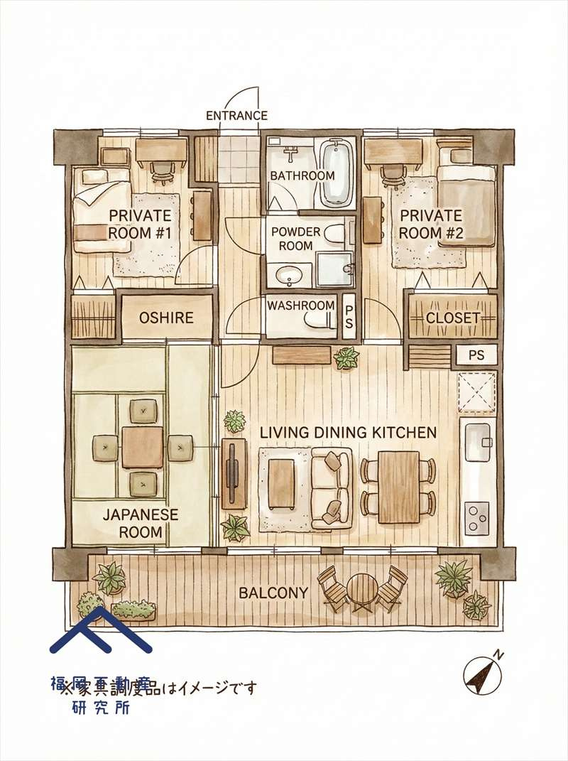 三愛シティライフ空港南2の間取り