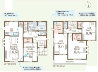 リーブルガーデンＳ前橋市上増田町第3　１号棟の間取り|南西向きの4LDKで陽当たり良好な間取りです！
土地面積238.31㎡、建物面積111.387㎡で十分な広さです！
