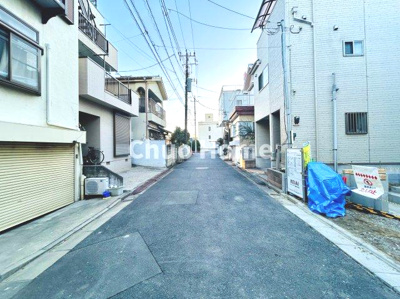 【前面道路含む現地写真】 | 江戸川区中央2丁目新築分譲住宅 | 全面道路